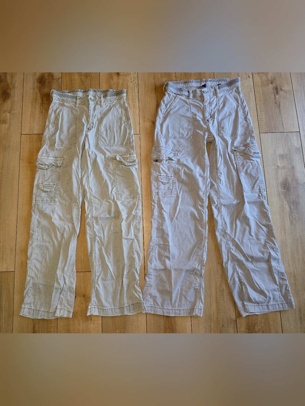 American Eagle Wide Leg Cargo Pants Bundle Of 2 Pairs Sz 0
